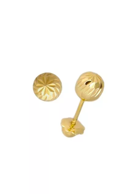 pendientes de oro para bebe fotografia frontal y lateral