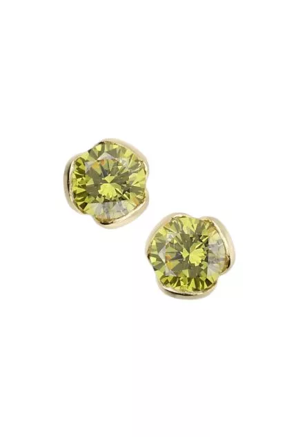 pendientes plata chapada con olivina foto frontal