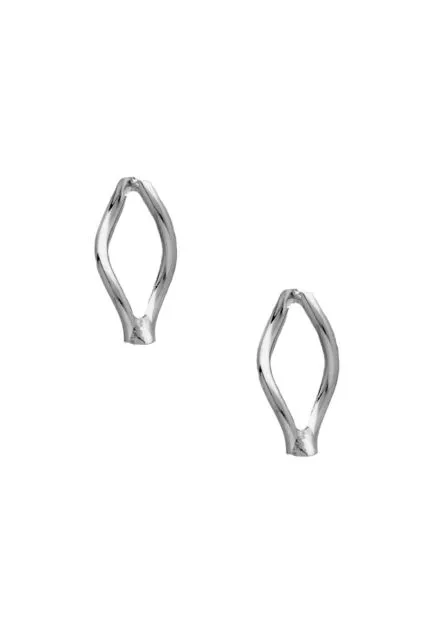 Pendientes de plata con forma de rombos retorcidos 273_A4346-HT