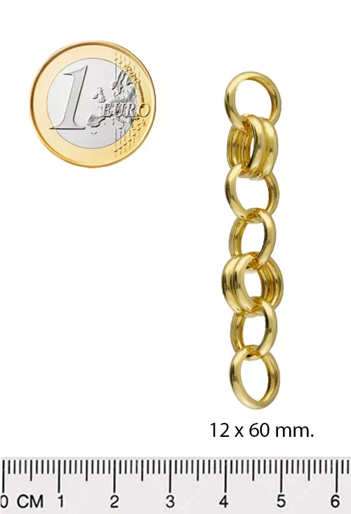 Pendientes de plata chapada con forma de círculos 273_A4355-DT medidas