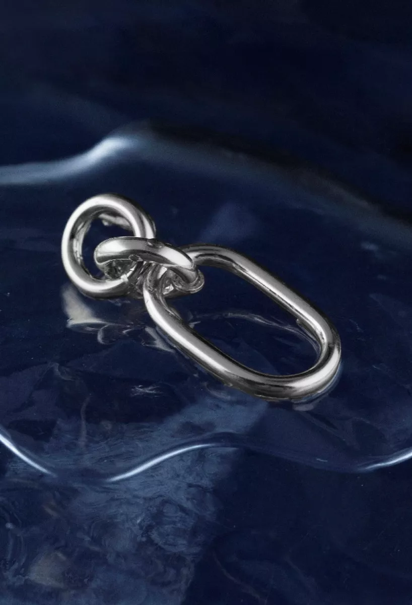 Pendientes de plata con forma de círculos y ovalo 273_A4356-HT azul