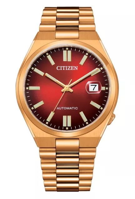 Reloj Citizen hombre automático en acero y piel NJ0151-88X