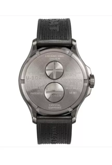 Reloj U-Boat Darkmoon con caja acero y correa caucho 319_8463 back