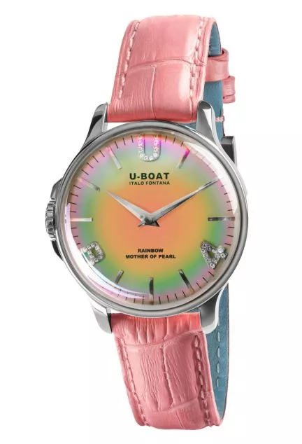 Reloj U-Boat Mujer con caja en acero y correa piel rosa, esfera circonitas 319_8472
