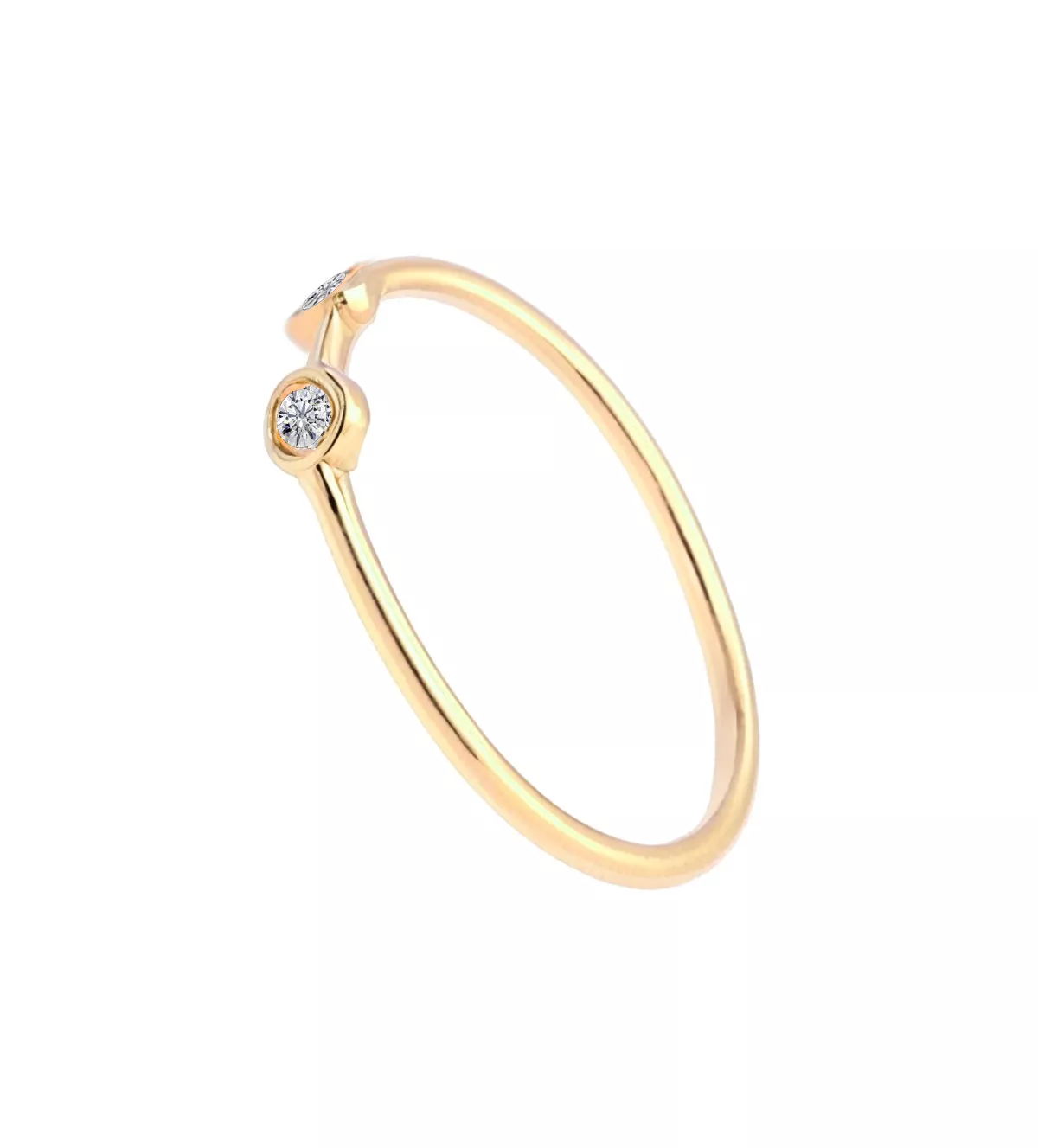 anillo de oro amarillo besos dorados toma lateral