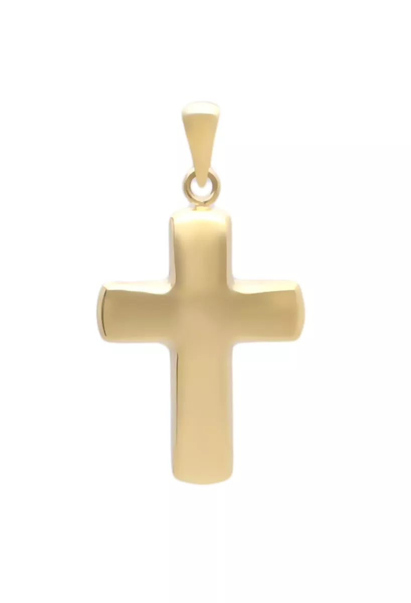 Cruz oro amarillo 18K chapa plana bombé 289_64113142CR