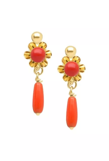 Pendientes oro con corales finos - foto 3 - rfcia.002_4035-P