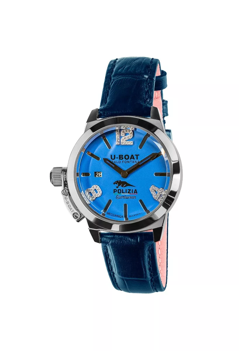 Reloj para mujer U-Boat Classico Lady, Polizia Di Stato acero y piel P-9494