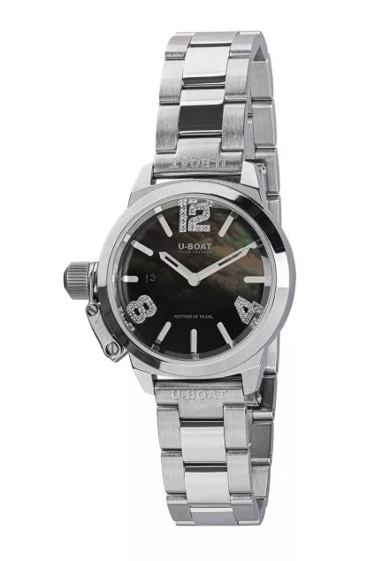 Reloj U-Boat Mujer caja en acero y esfera negra con circonitas 8899