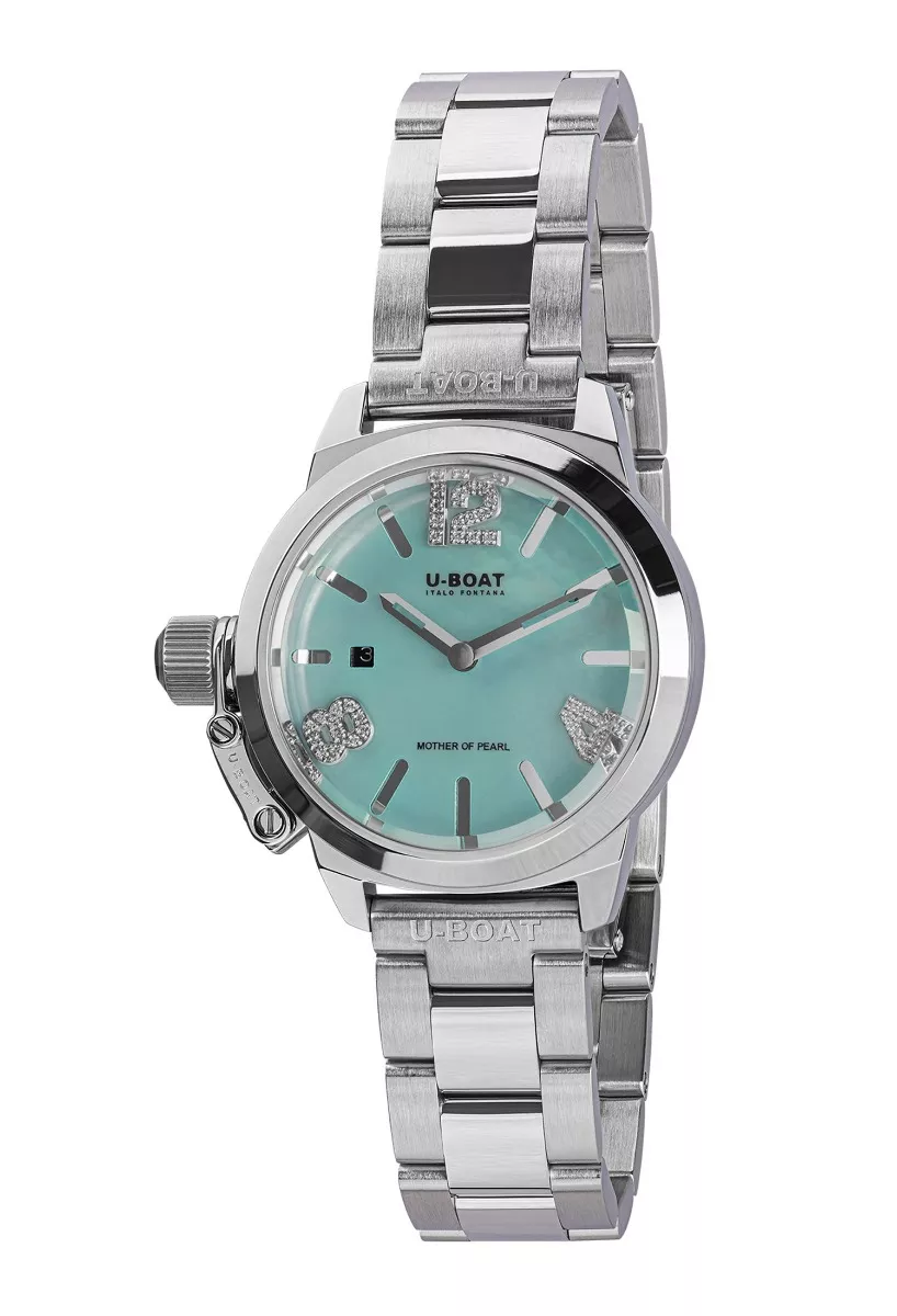 Reloj U-Boat Mujer caja en acero y esfera aguamarina con circonitas 8900