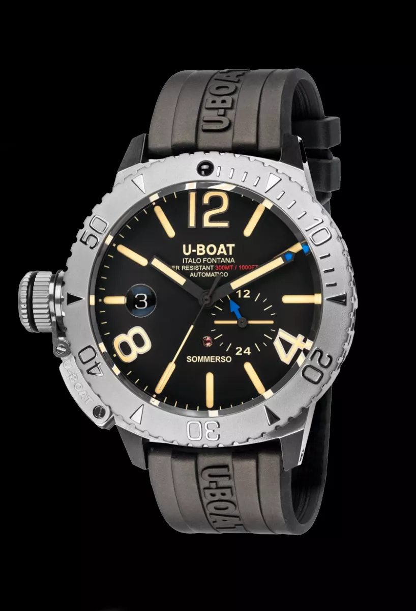 Reloj U-Boat Sommerso Pro-Dive caja acero, correa de caucho 9007 2