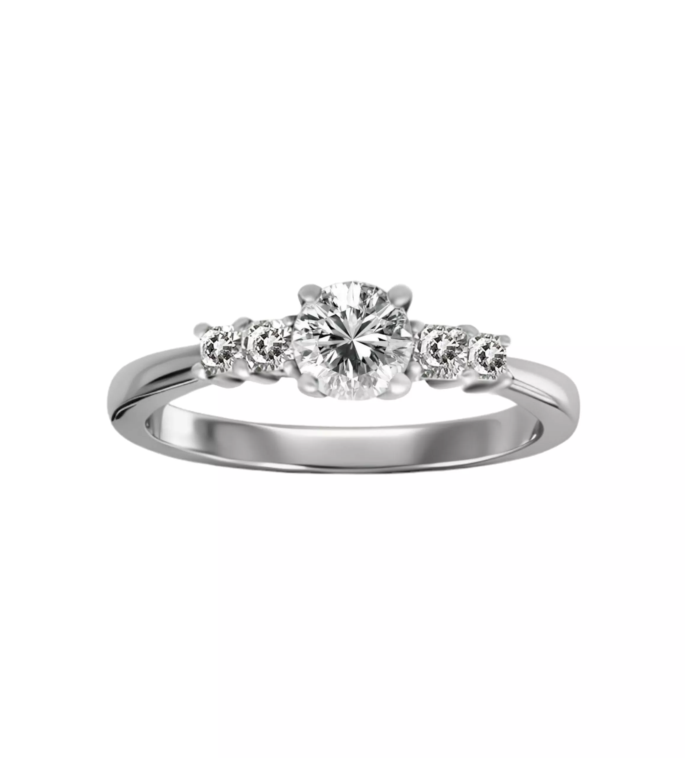 Anillo de compromiso oro blanco y diamantes tipo cintillo 018_267812