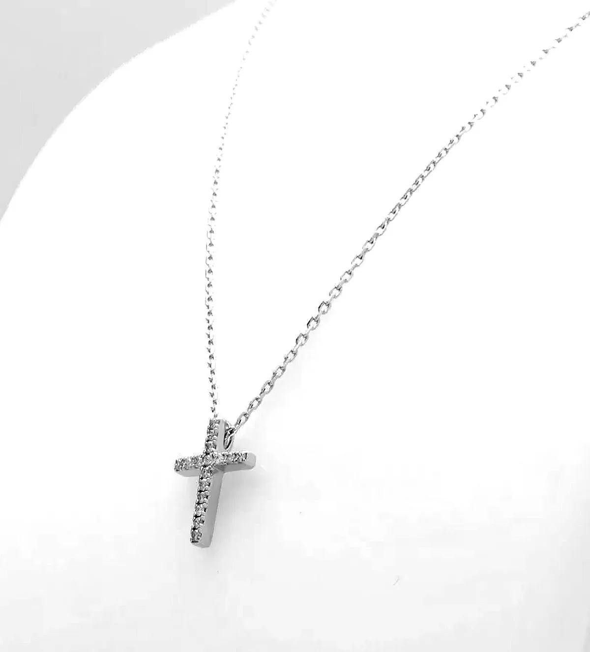 Gargantilla de oro blanco y diamantes CRUZ 18K 318_RN517GB4 - Imagen 3