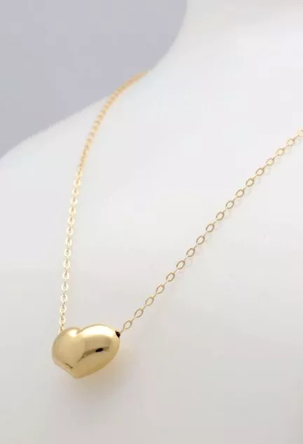 gargantilla de oro 18 ktes motivo corazon 3D foto para parrilla web el rubi joyeros toma de lado