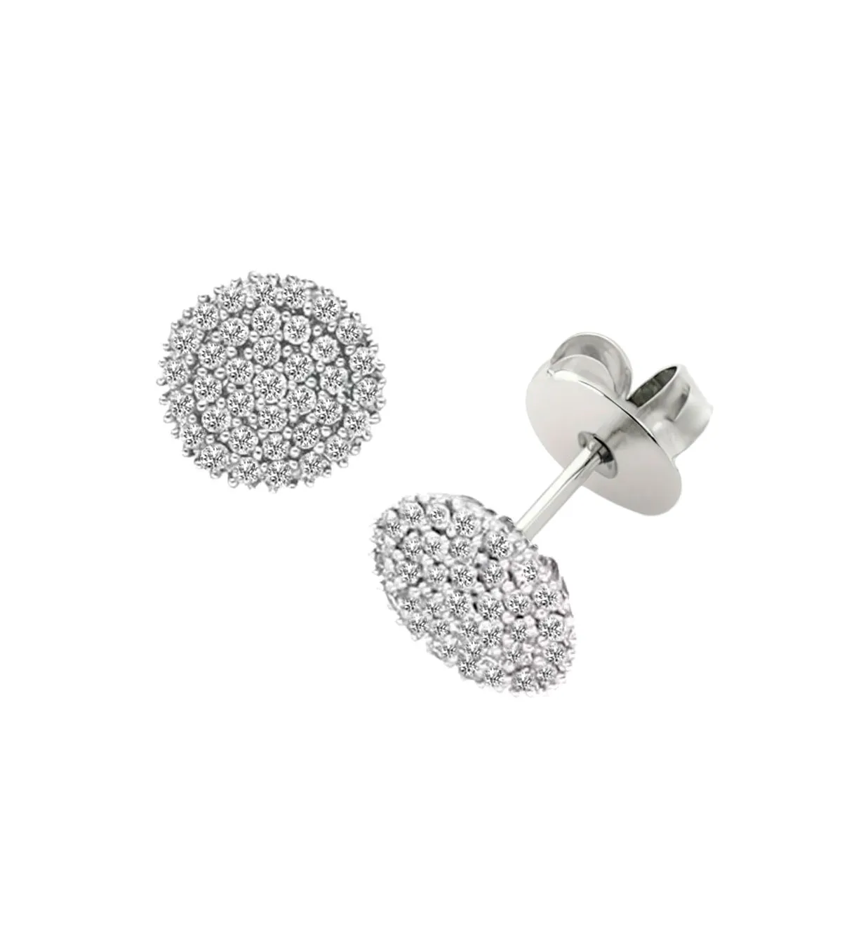 pendientes de oro blanco y cuajo de brillantes