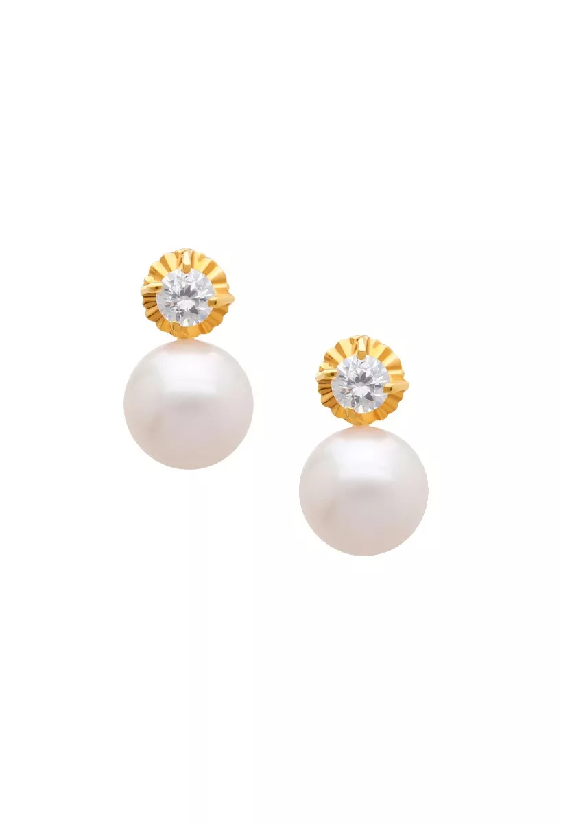 Pendientes perla cultivada con circon 052_1C13021