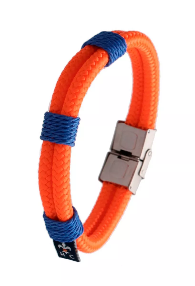Pulsera de España con doble aro en cordón náutico PHF-126-8P-8KKK