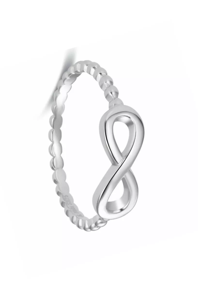 Anillo de plata con brazo bolitas e infinito lado 280_2011417