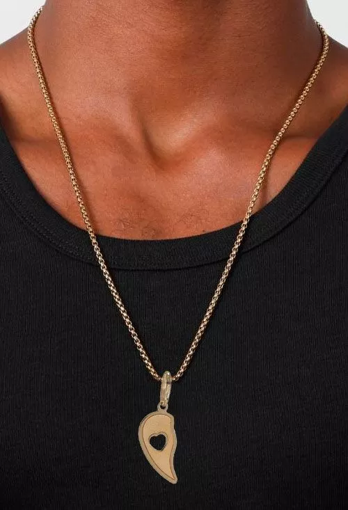 corazon partido oro 9 ktes foto modelo masculino para web el rubi joyeros