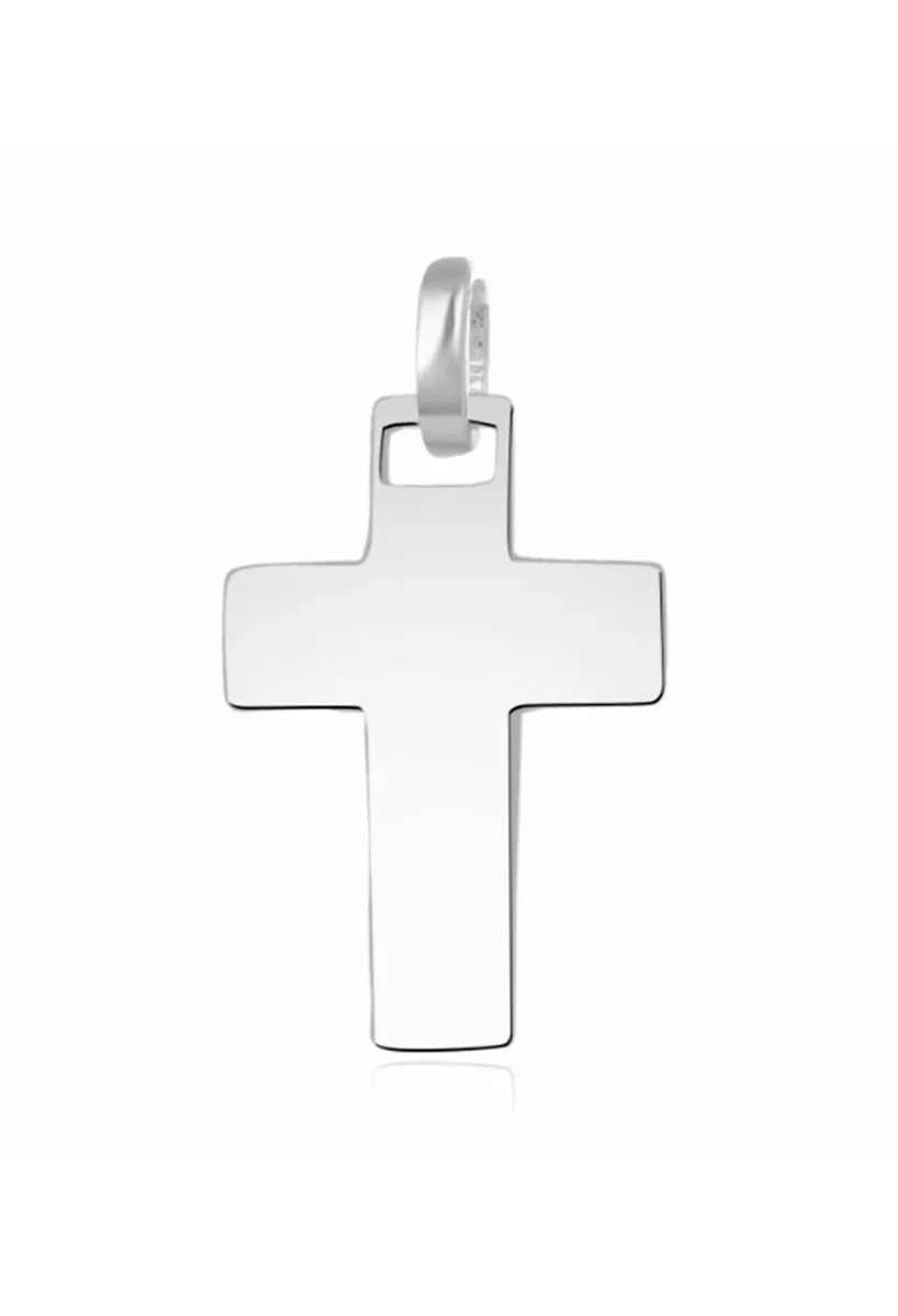 Cruz plata chapa plana con asa circular 280_2031323-L