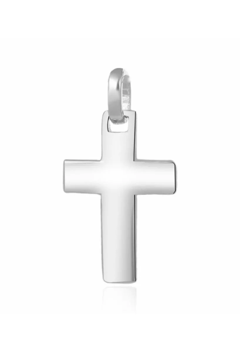 Cruz plata chapa plana con asa circular 280_2031323-M