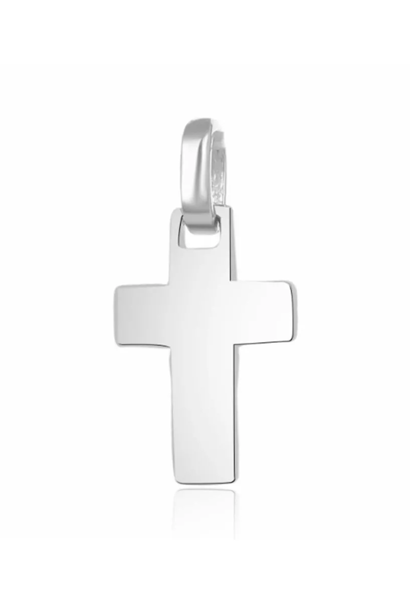 Cruz plata chapa plana con asa circular 280_2031323-M