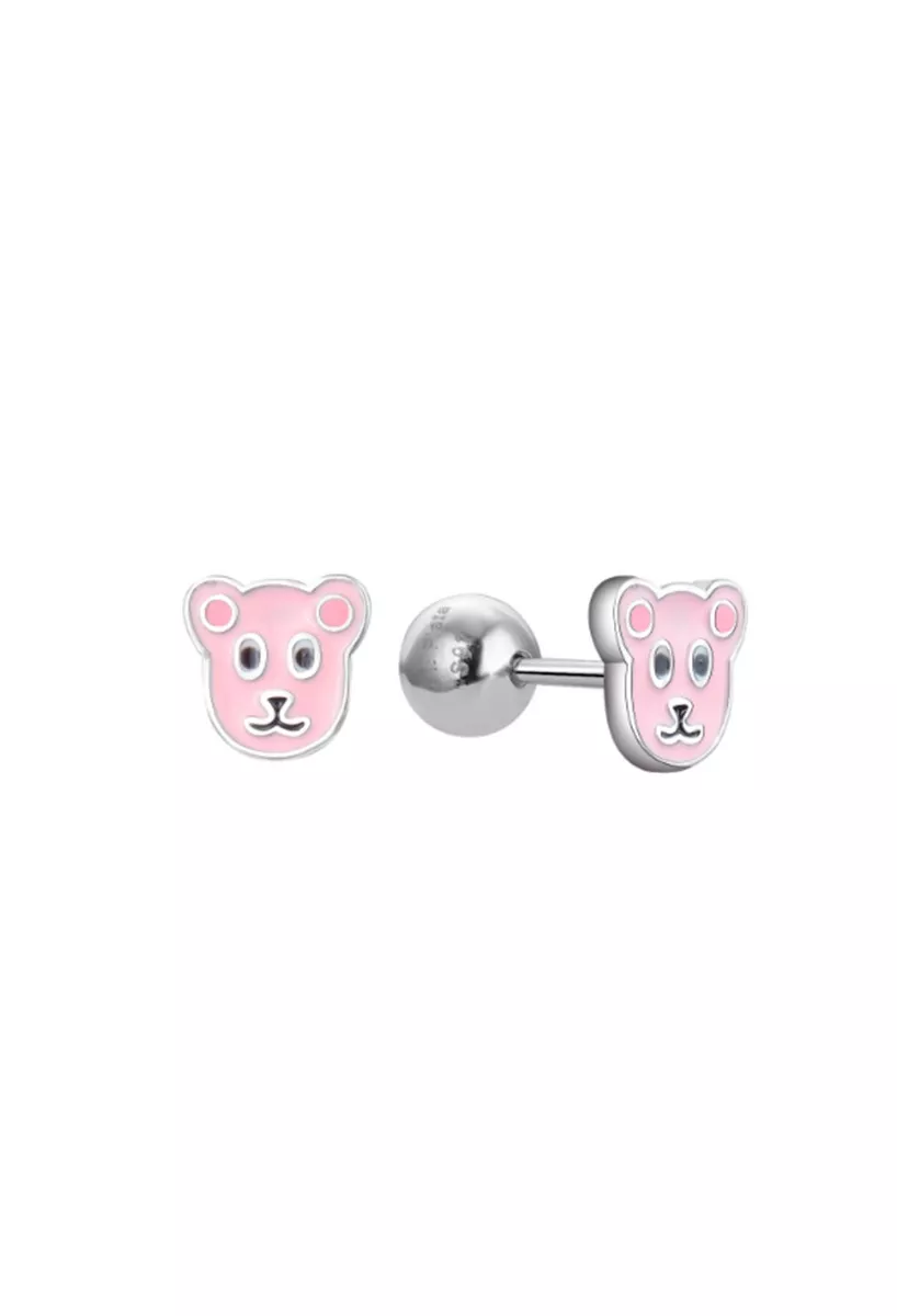 Pendientes de plata para niña con forma de mariposa esmaltada 280_2300067