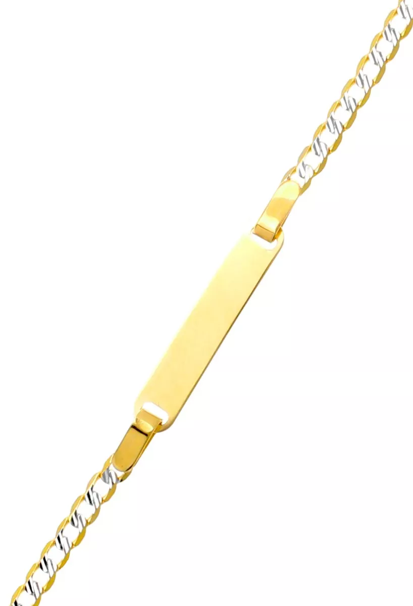 pulsera oro bicolor 18 ktes para bebe fotografia para parrilla web toma detalle