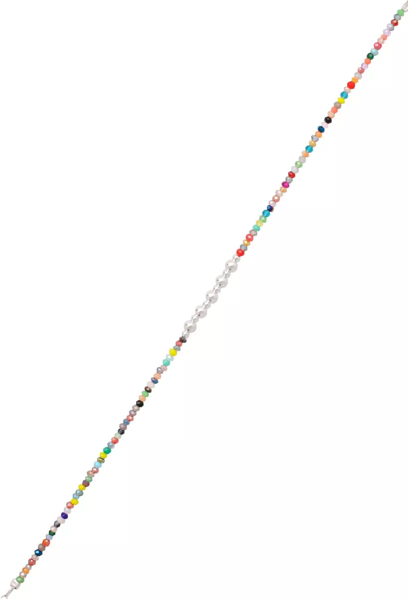 tobillera plata cuentas multicolores foto para web