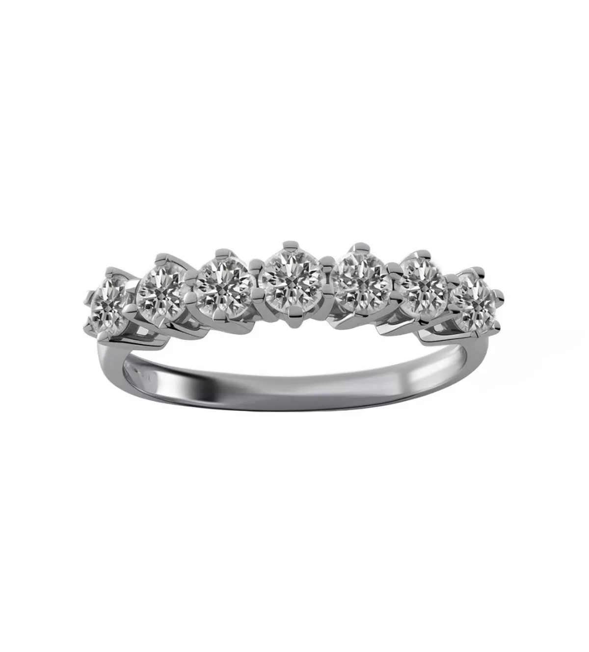 anillo de compromiso oro blanco y diamantes