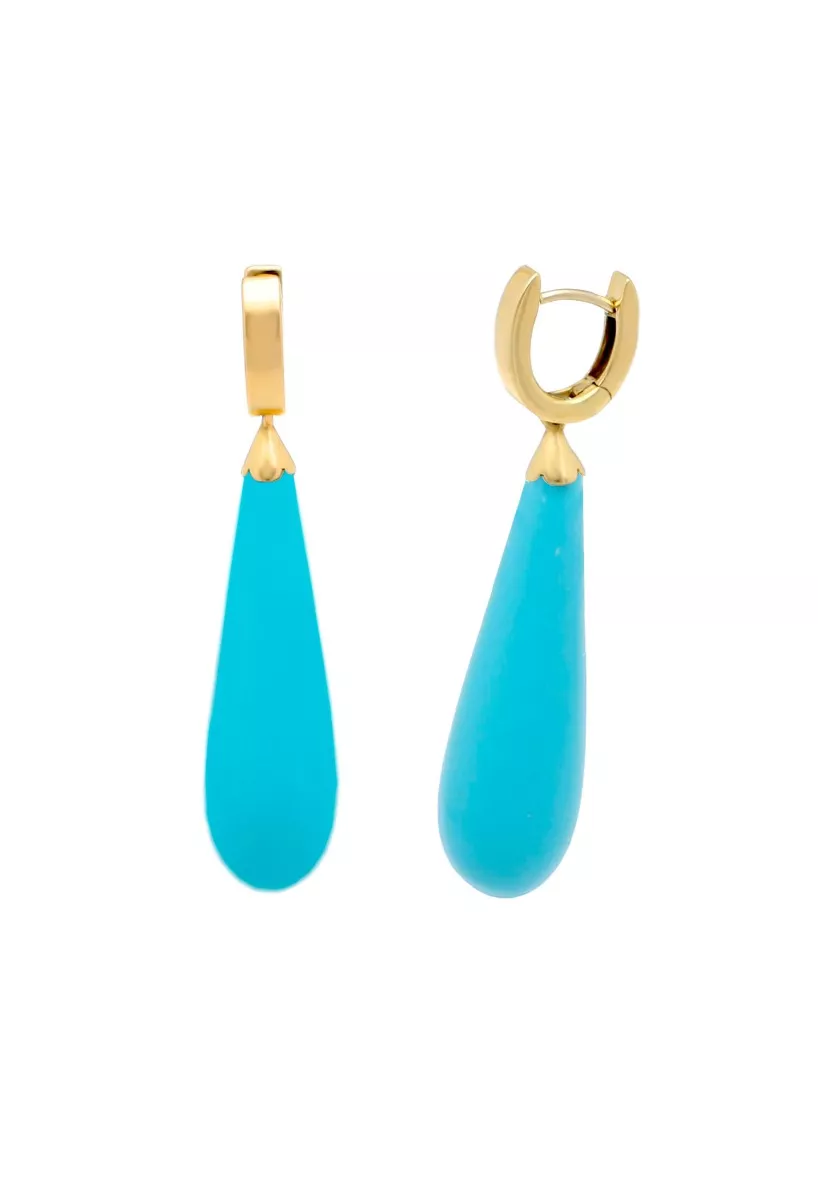 Pendientes oro 18 ktes y turquesas 038_LO-020-23AM01