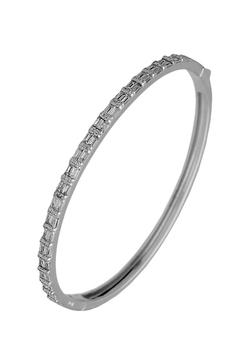 pulsera de plata y circonitas aro rigido toma principal