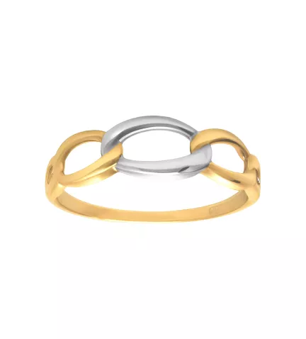 anillo oro bicolor 18 ktes