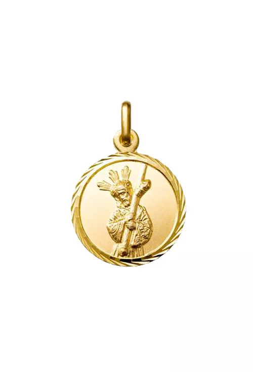 Medalla de plata chapada del Cristo del Gran Poder 045_AG0121234D-23