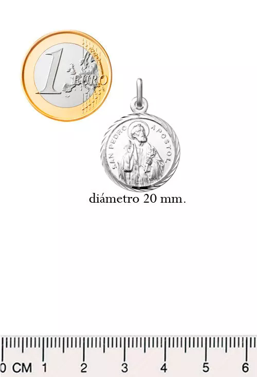 Medalla de plata de ley de San Pedro Apóstol 045_AG0122215-20 medidas