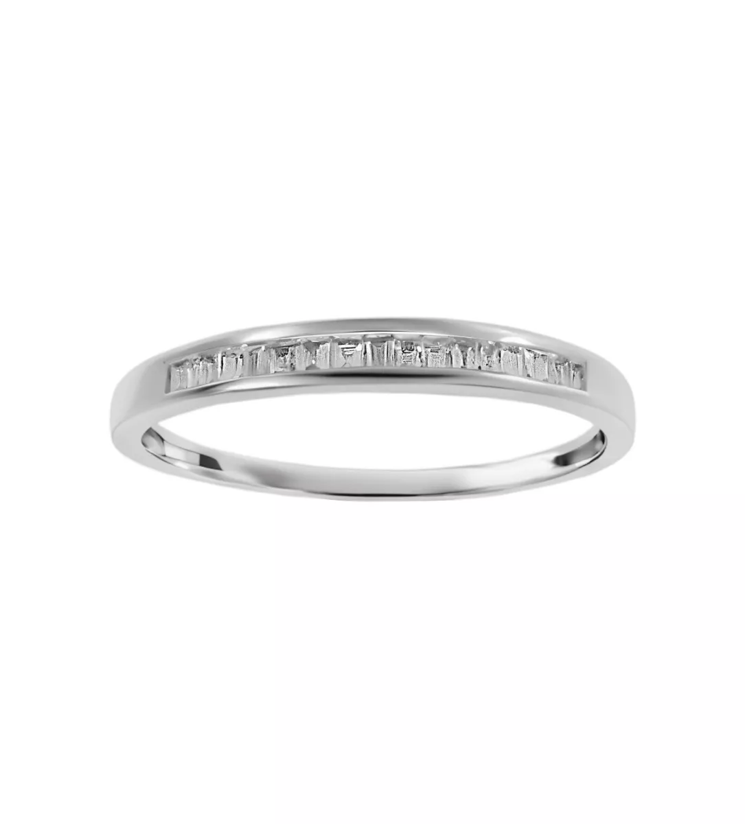 anillo de compromiso oro blanco con diamantes talla baguette