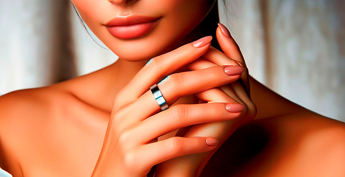 Alianza de boda de titanio elegant