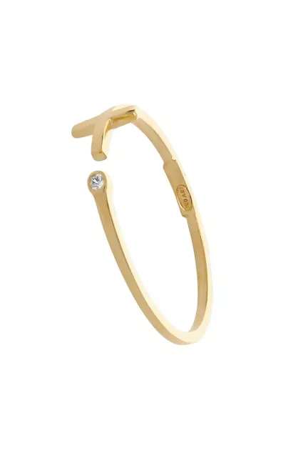 Anillo oro 18k abierto con cruz y una circonita 243_401-01227 lado