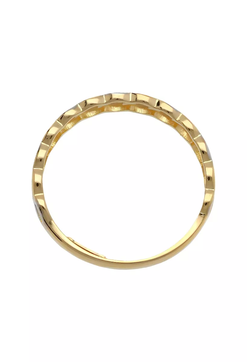 Anillo oro 18k bicolor eslabones barbados 243_401-01443 lado