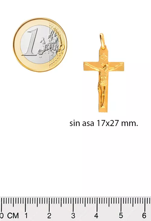 Crucifijo oro 18 ktes tipo bizantino 038_LO-025-23AM02 medida