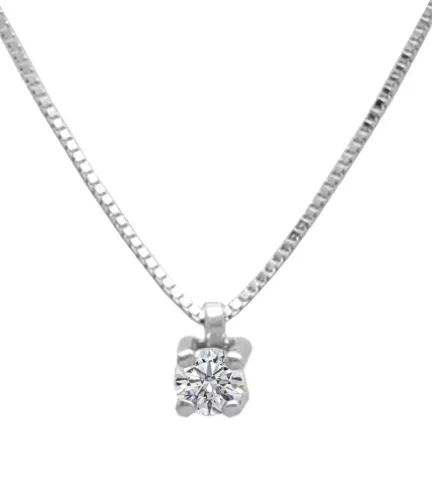 gargantilla oro blanco 18 ktes con colgante de garra que engasta un diamante talla brillante foto para parrilla web toma detalle