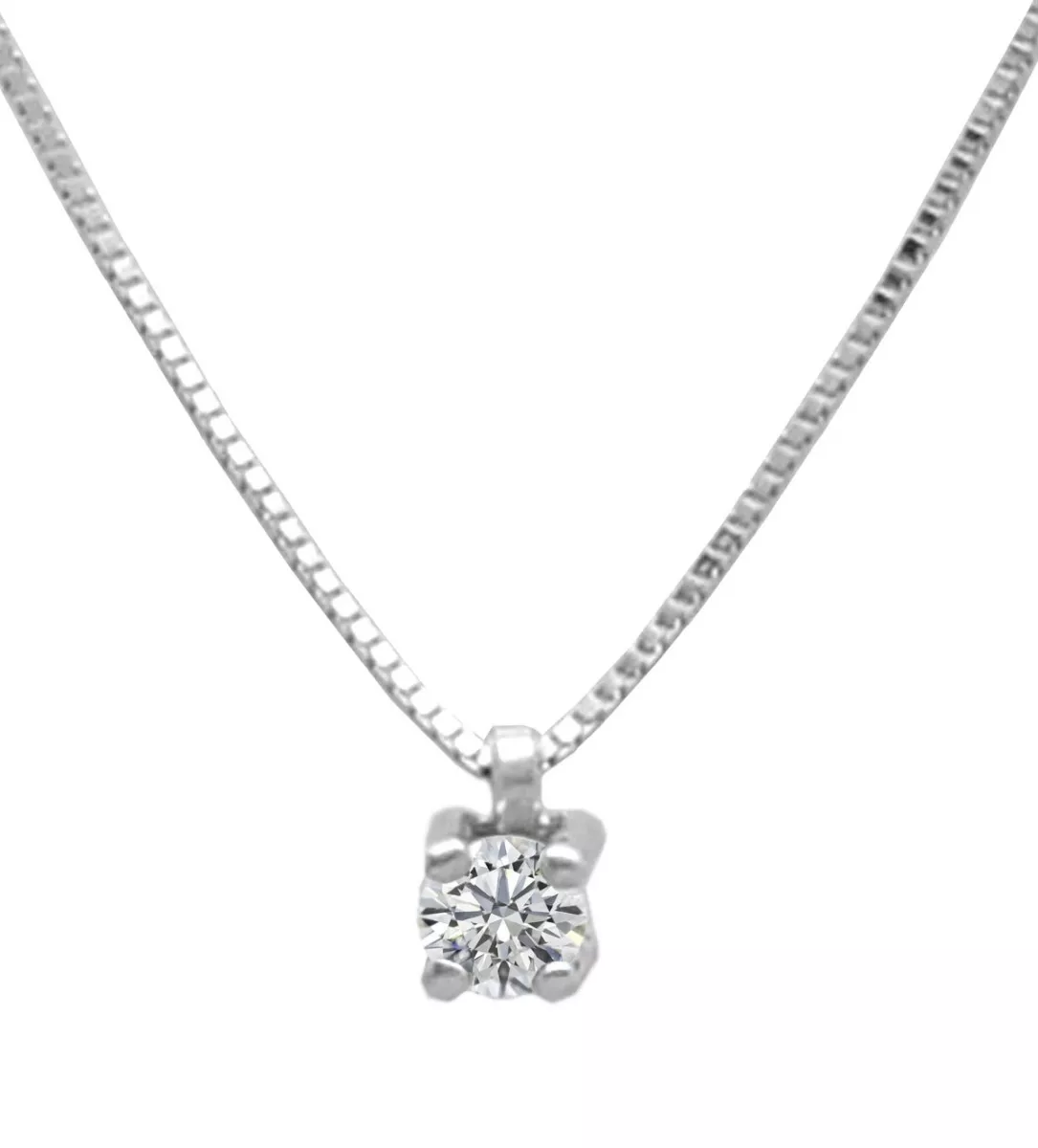 gargantilla oro blanco 18 ktes con colgante de garra que engasta un diamante talla brillante foto para parrilla web toma detalle