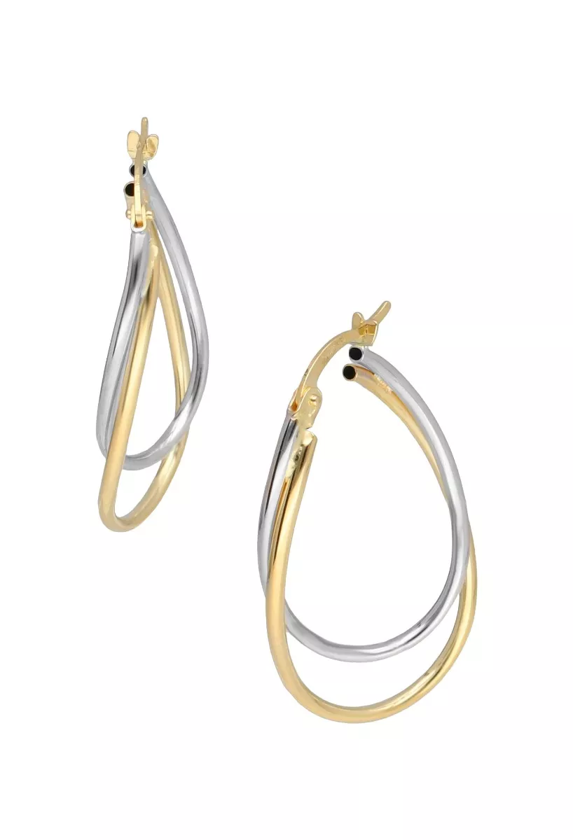 Pendientes oro 18 ktes tipo criolla oval 243_400-01133