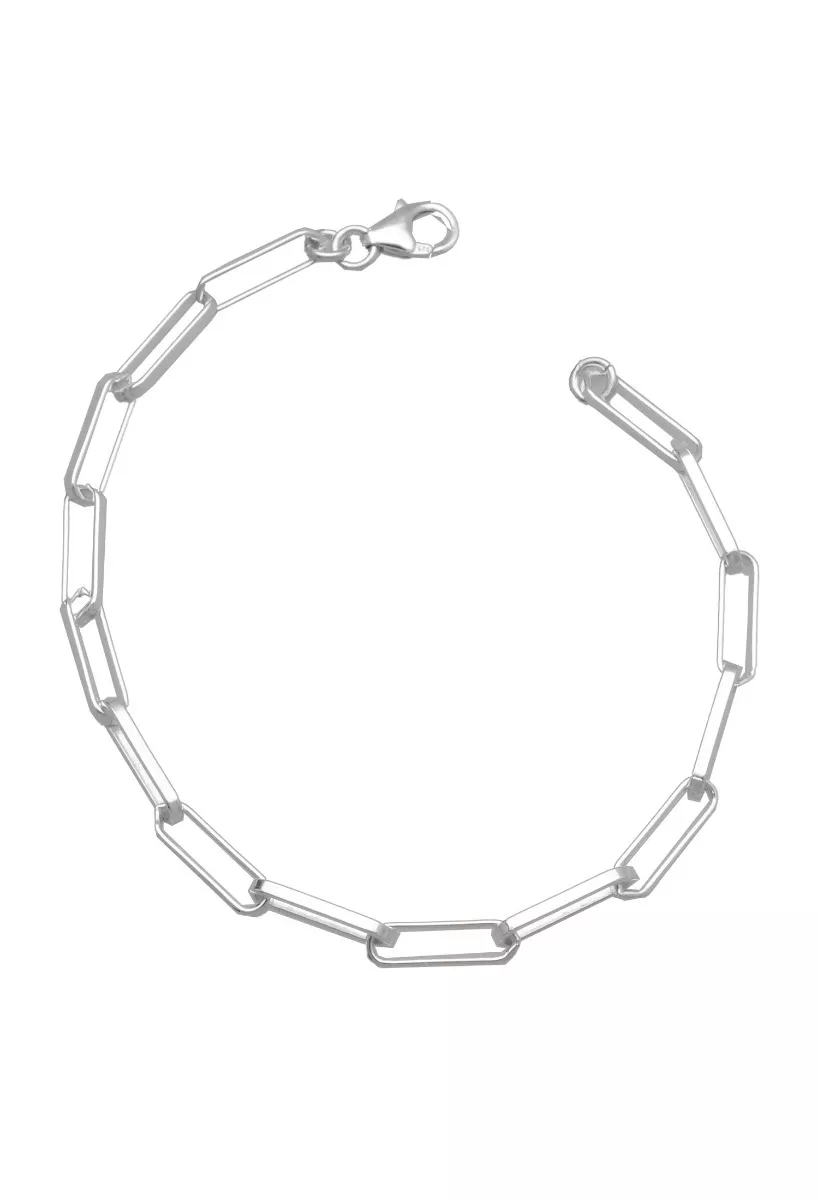 Pulsera de plata de eslabón forzado alargado 240_RL-100-18