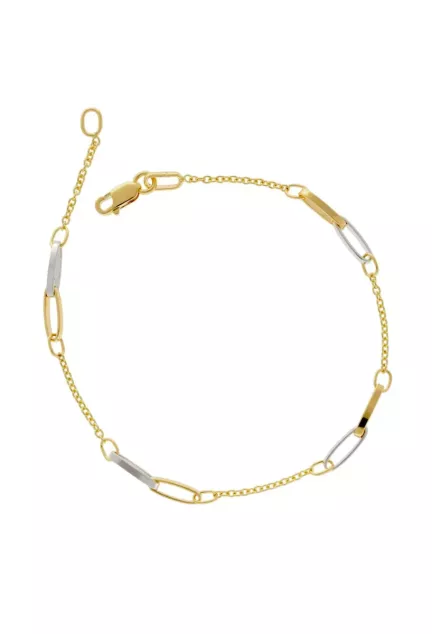pulsera de oro bicolor 18 ktes vista principal