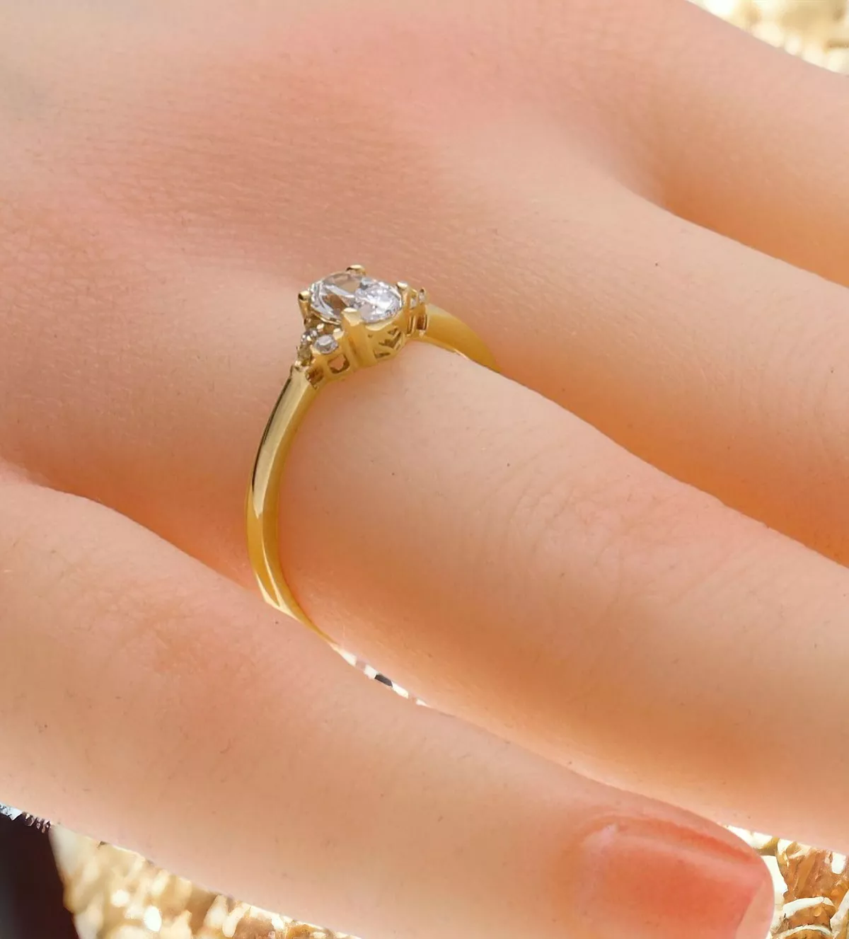 Anillo oro amarillo 18 kilates con circonitas 243_400-00993-A - Imagen 7