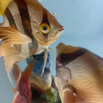 figura de porcelana 2 peces de acuario marca nuevo buen retiro 11 10
