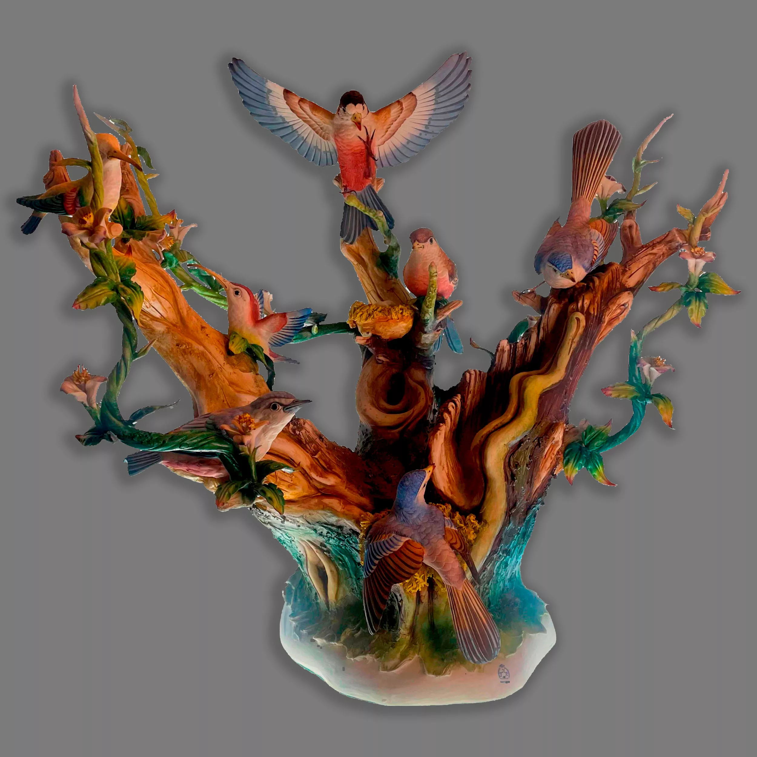 figura porcelana arbol genealogico nuevo buen retiro