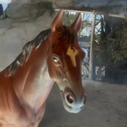 figura porcelana nuevo buen retiro caballo castano 22 10