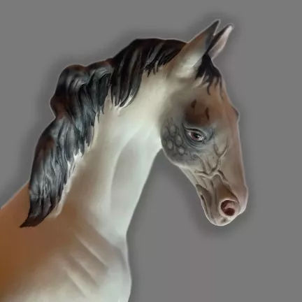 figura porcelana nuevo buen retiro caballo tordo 24 03